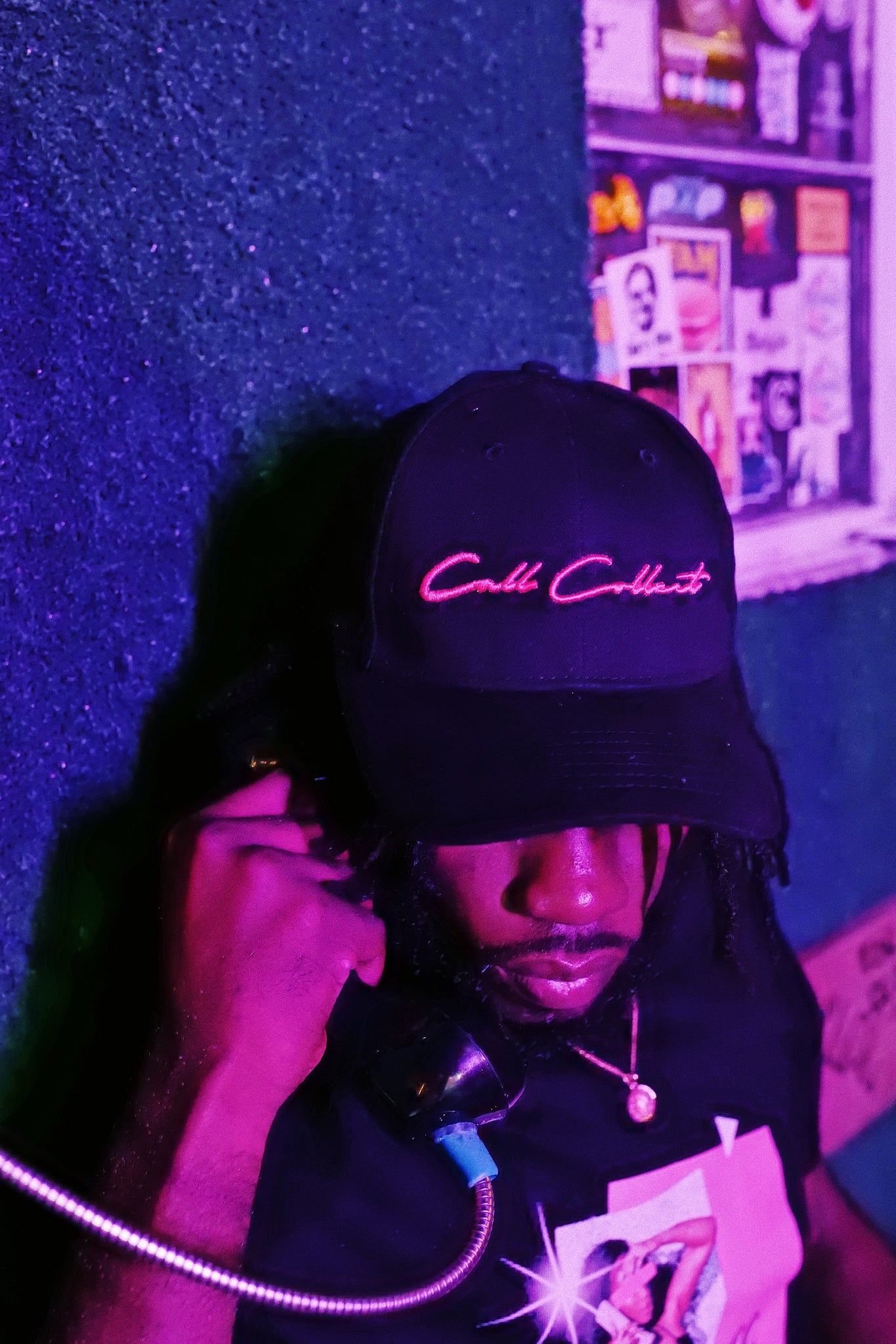 Call Collect - Dad Hat "CC in Cursive"